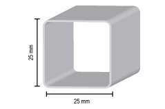 PERFIL CUADRADO C-100 C-20 4.3 KGS/PZA